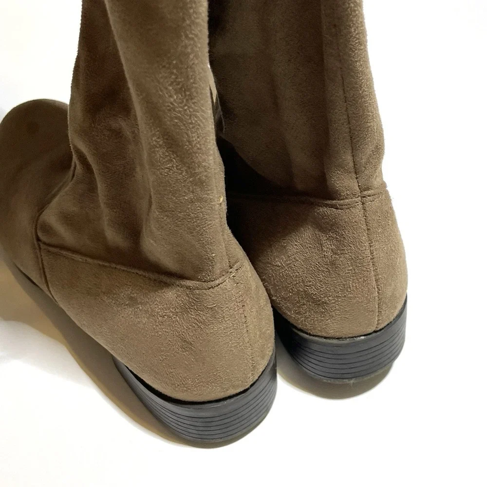 Forever Suede Knee High Boots‎ with Ties 23